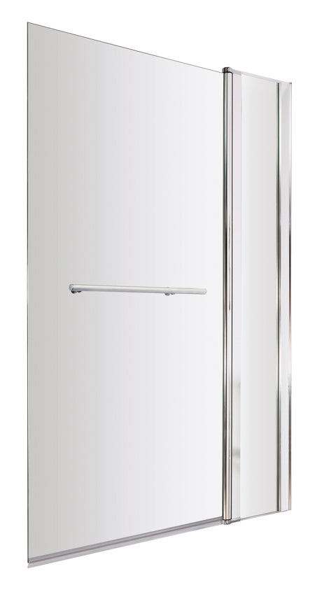 Nuie 1000mm Bath Screen With Rail And Fixed Panel – Chrome, photo 2