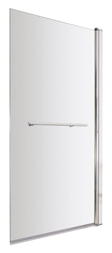Nuie 800mm Bath Screen With Rail – Chrome, photo 2