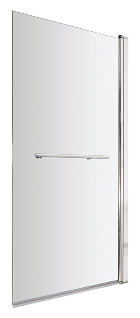 Nuie 800mm Bath Screen With Rail – Chrome, photo 2