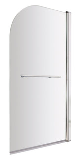 Nuie 800mm Bath Screen With Rail – Chrome, photo 2