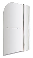 Nuie 1000mm Bath Screen With Rail And Fixed Panel – Chrome, photo 2
