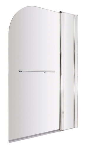 Nuie 1000mm Bath Screen With Rail And Fixed Panel – Chrome, photo 2