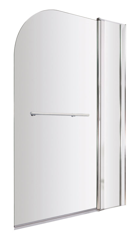 Nuie 1000mm Bath Screen With Rail And Fixed Panel – Chrome, photo 2