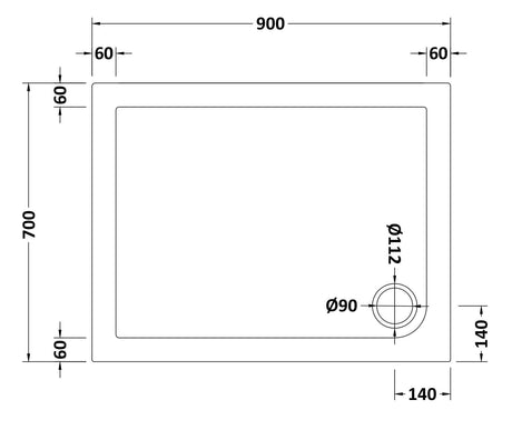 Nuie Slimline Rectangular Shower Tray, photo 3