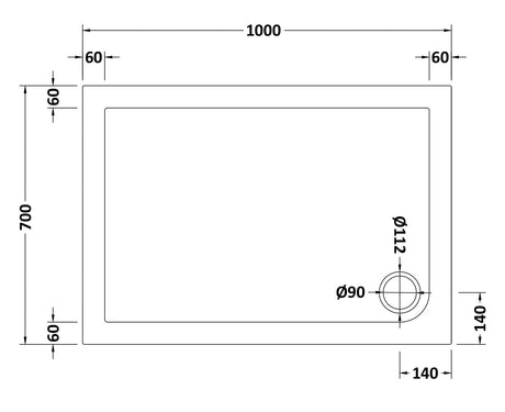 Nuie Slimline Rectangular Shower Tray, photo 6