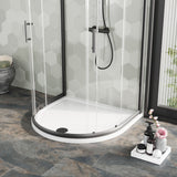 Nuie 1050mm Slimline D shape Shower Tray – White, photo 4