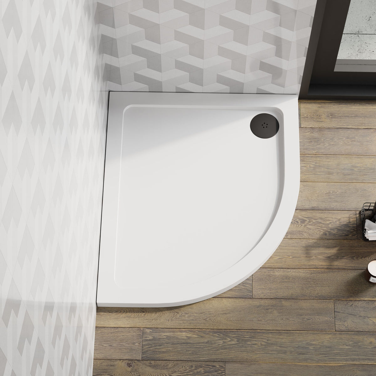 Nuie Slimline Offset Quadrant Shower Tray – 900 x 760mm, 900 x 800mm, 1000 x 800mm, 1000 x 900mm, 1200 x 800mm & 1200 x 900mm