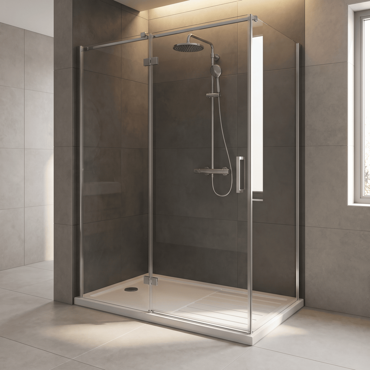 Nuie Slimline Rectangular Walk In Shower Tray – 1400 x 800mm, 1400 x 900mm, 1600 x 800mm, 1700 x 700mm & 1700 x 800mm