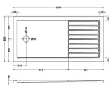 Nuie Slimline Rectangular Walk In Shower Tray – 1400 x 800mm, 1400 x 900mm, 1600 x 800mm, 1700 x 700mm & 1700 x 800mm, photo 5
