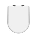 Nuie D-Shaped Soft Close Toilet Seat With Top Fix Hinge – 40mm High – Gloss White