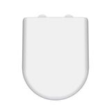 Nuie D-Shaped Soft Close Toilet Seat With Top Fix Hinge – 40mm High – Gloss White