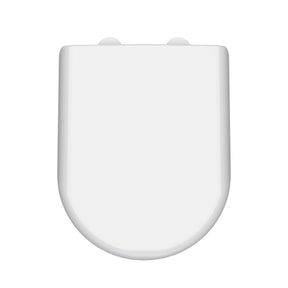 Nuie D-Shaped Soft Close Toilet Seat With Top Fix Hinge – 40mm High – Gloss White