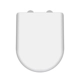 Nuie D-Shaped Soft Close Toilet Seat With Quick Release Hinge – White