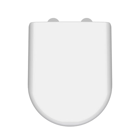 Nuie D-Shaped Soft Close Toilet Seat With Quick Release Hinge – White