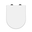 Nuie D-Shaped Soft Close Toilet Seat With Top Fix Hinge – 70mm High – Gloss White