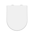 Nuie D-Shaped Soft Close Toilet Seat With Top Fix Hinge – 70mm High – Gloss White