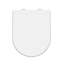 Nuie D-Shaped Soft Close Toilet Seat With Top Fix Hinge – 70mm High – Gloss White