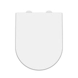 Nuie D-Shaped Soft Close Toilet Seat With Top Fix Hinge – 70mm High – Gloss White