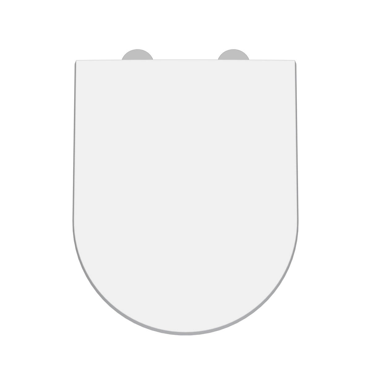 Nuie Gloss D-Shaped Soft Close Toilet Seat With Quick Release Hinge – White
