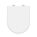 Nuie Gloss D-Shaped Soft Close Toilet Seat With Quick Release Hinge – White