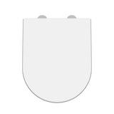 Nuie Gloss D-Shaped Soft Close Toilet Seat With Quick Release Hinge – White