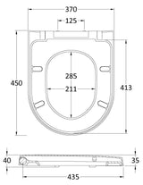 Nuie Gloss D-Shaped Soft Close Toilet Seat With Quick Release Hinge – White, photo 2