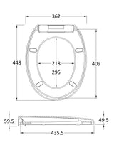 Nuie Round Soft Close Toilet Seat With Top Fix Hinge – White, photo 2