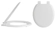Nuie Traditional Round Wooden Toilet Seat With Bottom Fix Hinge – White
