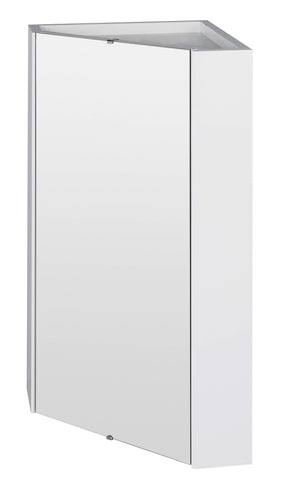 Nuie Mayford 459mm 1 Door Wall Hung Corner Mirror Cabinet – Gloss White