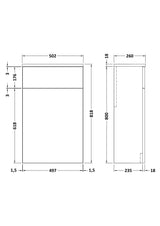 Nuie Arno 500mm Floor Standing WC Unit, photo 8