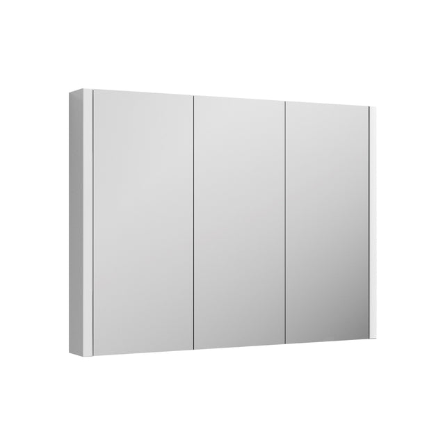 Nuie Eden 900mm 3 Door Wall Hung Mirror Cabinet – Gloss White