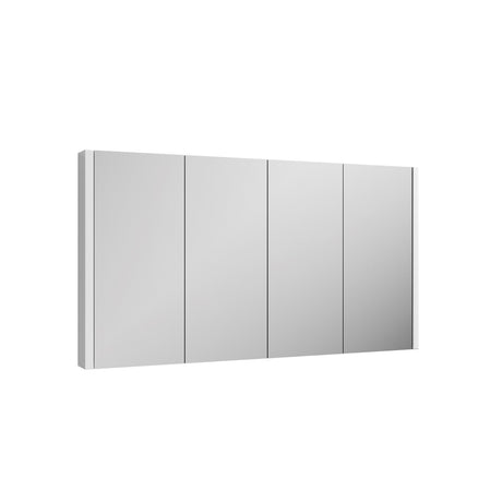 Nuie Eden 1180mm 4 Door Wall Hung Mirror Cabinet – Gloss White