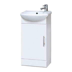 Nuie Mayford 1 Door Floor Standing Compact Vanity Unit With Basin – 400mm, 450mm & 500mm, photo 2