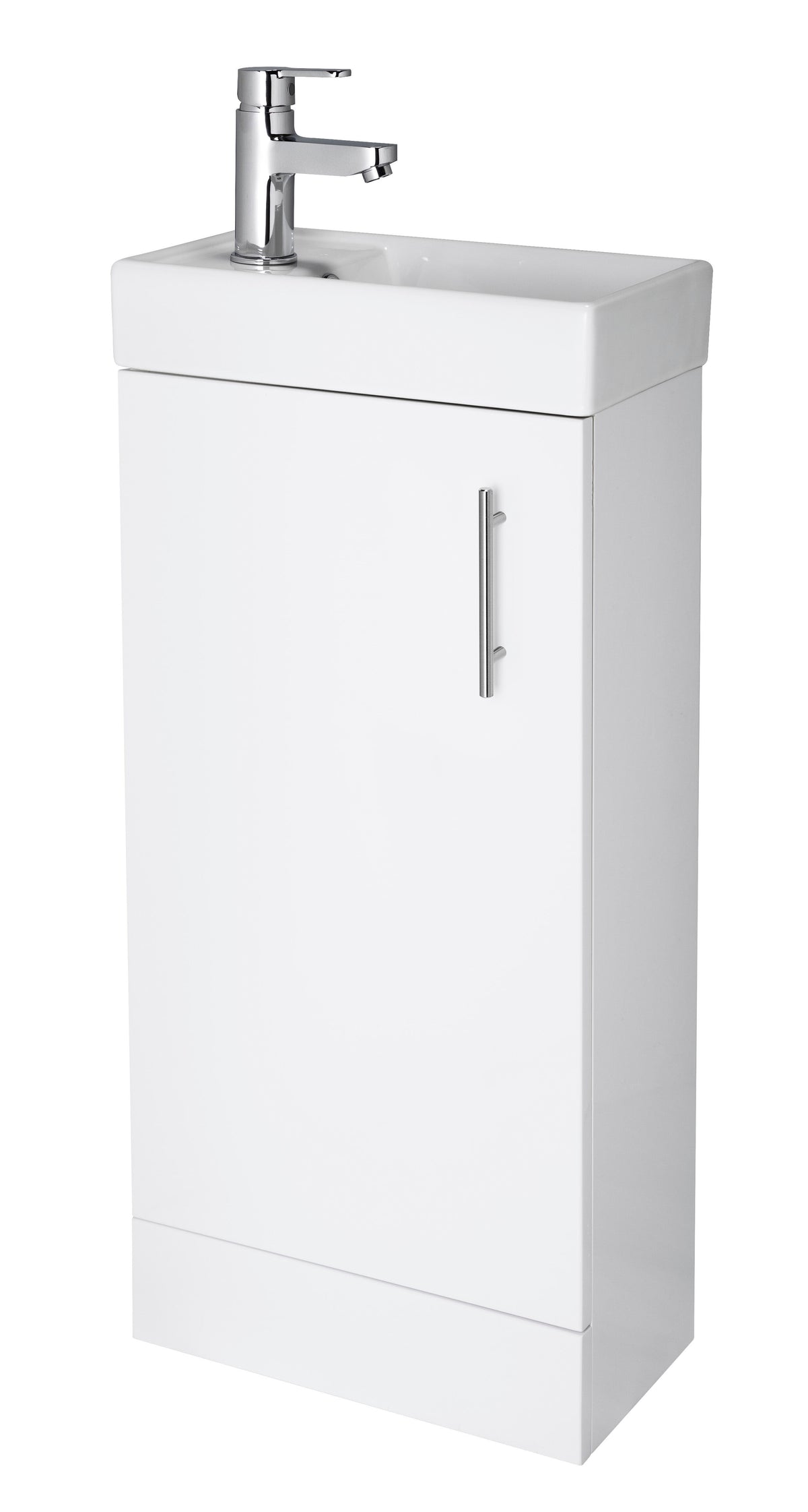 Nuie Vault 400mm 1 Door Floor Standing Compact Vanity Unit With Basin, photo 7