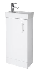 Nuie Vault 400mm 1 Door Floor Standing Compact Vanity Unit With Basin, photo 7