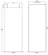 Nuie Frameless Wetroom Screen – 320mm, 700mm, 760mm, 800mm, 900mm, 1000mm, 1100mm, 1200mm & 1400mm, photo 7