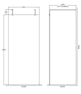 Nuie Frameless Wetroom Screen – 320mm, 700mm, 760mm, 800mm, 900mm, 1000mm, 1100mm, 1200mm & 1400mm, photo 8