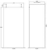 Nuie Frameless Wetroom Screen – 320mm, 700mm, 760mm, 800mm, 900mm, 1000mm, 1100mm, 1200mm & 1400mm, photo 9