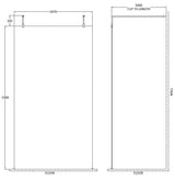 Nuie Framed Wetroom Screen With Support Arms – 700mm, 760mm, 800mm, 900mm, 1000mm, 1100mm, 1200mm & 1400mm, photo 7