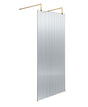 Nuie Frameless Fluted Wetroom Screen With Arms And Feet – 770mm, 870mm & 970mm