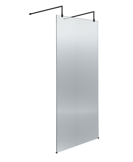 Nuie Frameless Fluted Wetroom Screen – 770mm, 870mm & 970mm, photo 2
