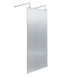 Nuie Frameless Fluted Wetroom Screen – 770mm, 870mm & 970mm