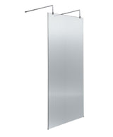 Nuie Frameless Fluted Wetroom Screen – 770mm, 870mm & 970mm