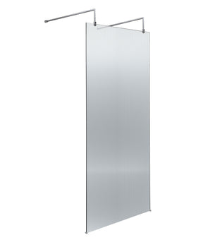 Nuie Frameless Fluted Wetroom Screen – 770mm, 870mm & 970mm