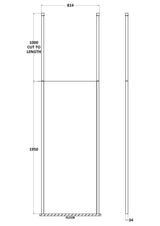 Nuie Framed Wetroom Screen – 1950mm High – 700mm, 760mm, 800mm, 900mm, 1000mm, 1100mm, 1200mm & 1400mm, photo 4