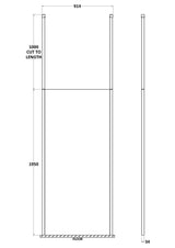 Nuie Framed Wetroom Screen – 1950mm High – 700mm, 760mm, 800mm, 900mm, 1000mm, 1100mm, 1200mm & 1400mm, photo 5