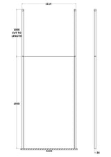 Nuie Framed Wetroom Screen – 1950mm High – 700mm, 760mm, 800mm, 900mm, 1000mm, 1100mm, 1200mm & 1400mm, photo 7