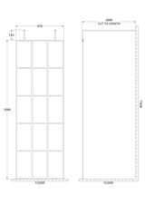 Nuie Frameless Wetroom Screen With Support Arms – 700mm, 760mm, 800mm, 900mm, 1000mm, 1100mm, 1200mm & 1400mm, photo 2