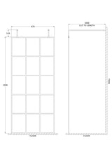 Nuie Frameless Wetroom Screen With Support Arms – 700mm, 760mm, 800mm, 900mm, 1000mm, 1100mm, 1200mm & 1400mm, photo 5