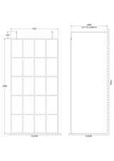 Nuie Frameless Wetroom Screen With Support Arms – 700mm, 760mm, 800mm, 900mm, 1000mm, 1100mm, 1200mm & 1400mm, photo 6